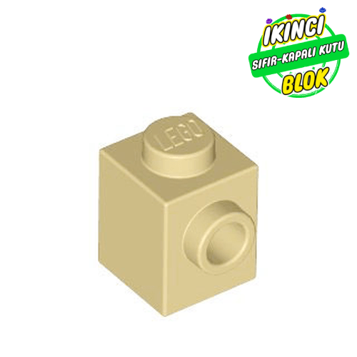 LEGO® 1 x 1 Tek Taraf Açık Stud Tuğla Bej Sıfır
