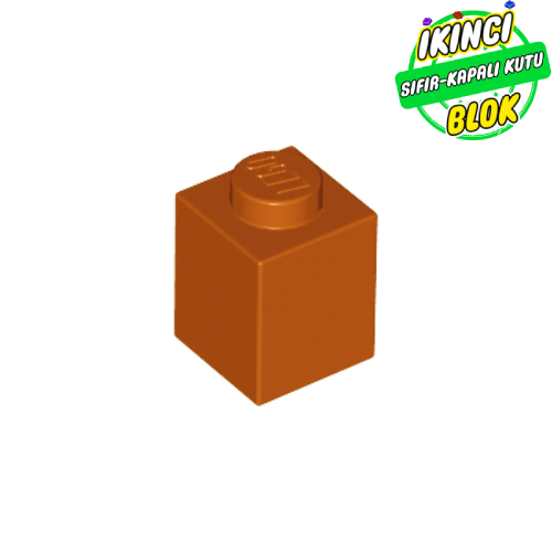 LEGO® 1 x 1 Tuğla Koyu Turuncu Sıfır