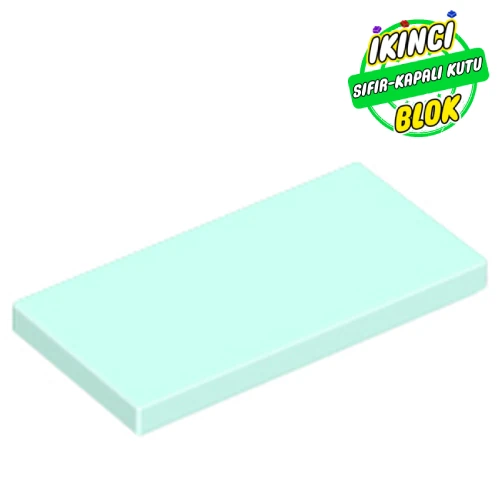 LEGO® Tile 2 x 4 with Groove Açık Akuamarin Sıfır