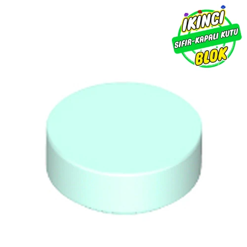 LEGO® Tile Round 1 x 1 Açık Akuamarin Sıfır
