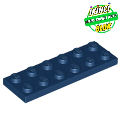 LEGO® Plate 2 x 6 Koyu Mavi Sıfır