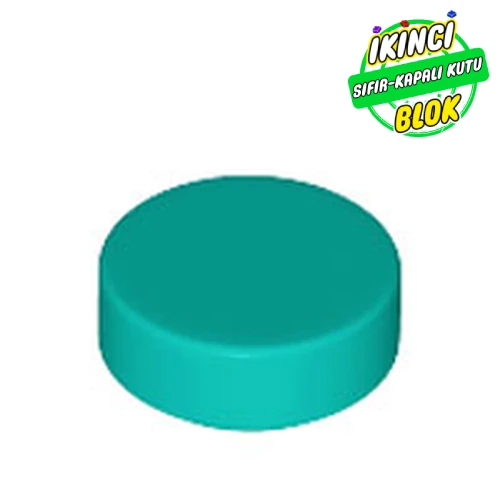 LEGO® Tile Round 1 x 1 Koyu Turkuaz Sıfır