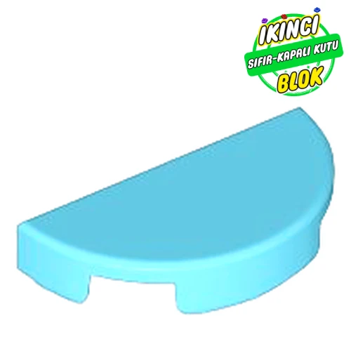 LEGO® Tile Round 1 x 2 Half Circle Orta Azur Sıfır