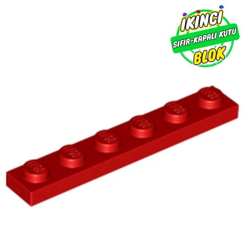 LEGO® Plate 1 x 6 Kırmızı Sıfır