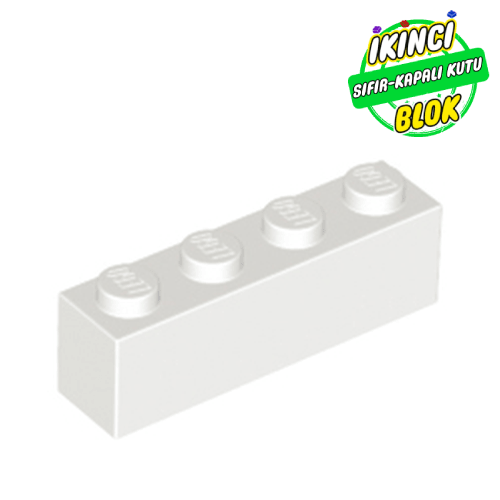 LEGO® 1 x 4 Tuğla Beyaz Sıfır