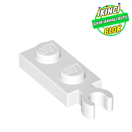 LEGO® 1 x 2 Modifiye Plaka Yatay Bağlantılı Beyaz Sıfır