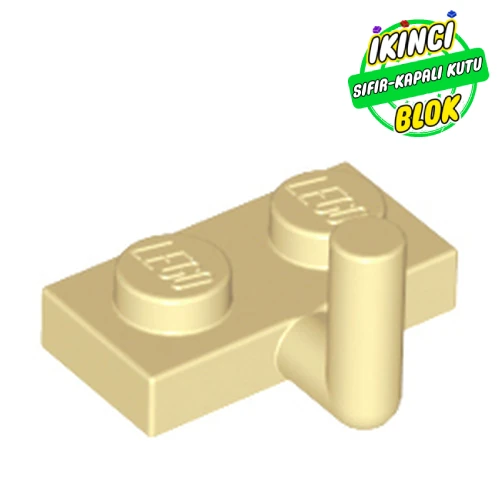 LEGO® Plate Special 1 x 2 with Bar Up [Horizontal Arm 5mm] [Old Type] Bej Sıfır