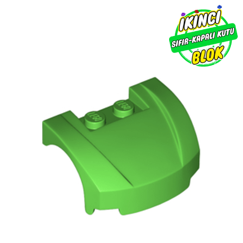 LEGO® 3 x 4 x 1 2/3 Kavisli Araç Kaputu Parlak Yeşil Sıfır