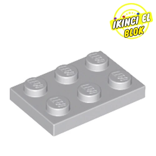 LEGO® 2 x 3 Plaka Açık Mavimsi Gri Sıfır