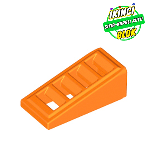 LEGO® 2 x 1 x 2/3 Izgaralı Eğimli Parça Turuncu Sıfır