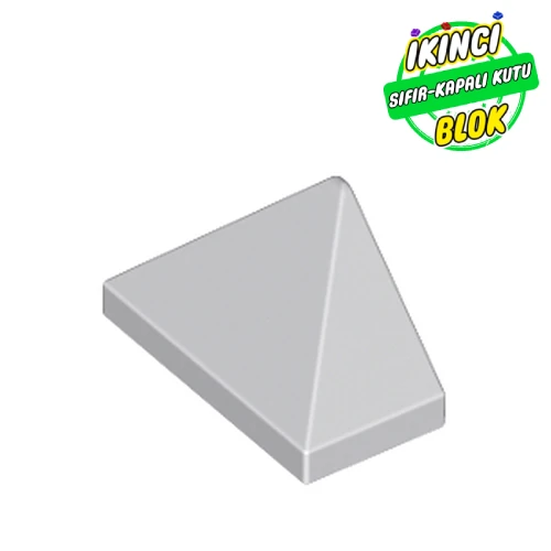 LEGO® 2 x 1 Üçlü Alt Stud Bağlantılı 45 Derece Eğimli Parça Açık Mavimsi Gri Sıfır