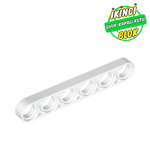 LEGO® 1 x 6 İnce Liftarm Beyaz Sıfır
