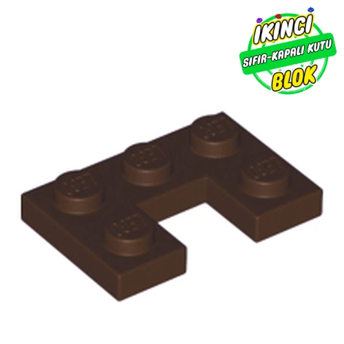 LEGO® Plate 2 x 3 with 1 x 1 Cutout Koyu Kahverengi Sıfır