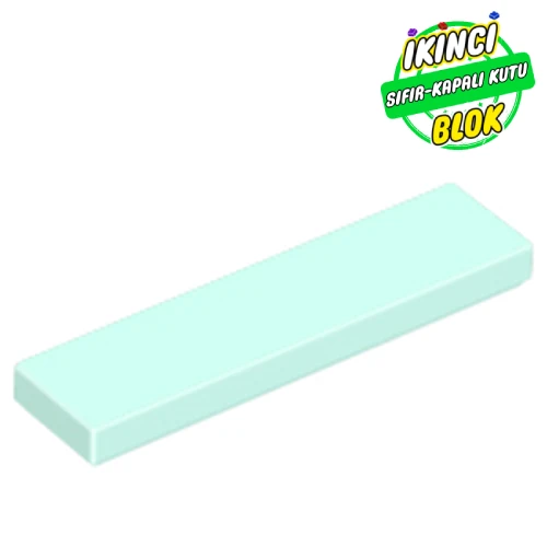 LEGO® Tile 1 x 4 with Groove Açık Akuamarin Sıfır