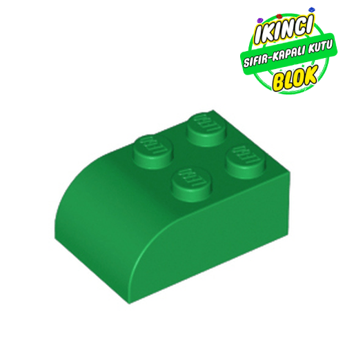 LEGO® 3 x 2 4 Studlı Eğimli Parça Yeşil Sıfır