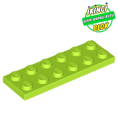 LEGO® Plate 2 x 6 Limon Yeşili Sıfır