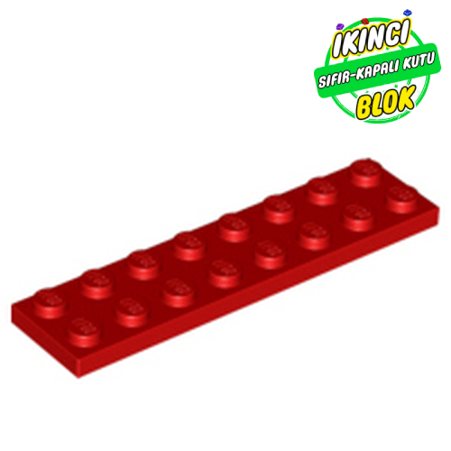 LEGO® 2 x 8 Plaka Kırmızı Sıfır