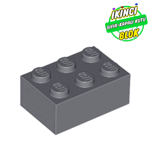 LEGO® 2 x 3 Tuğla Koyu Mavimsi Gri Sıfır