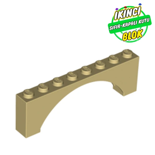 LEGO® Brick Arch 1 x 8 x 2 Raised Bej Sıfır