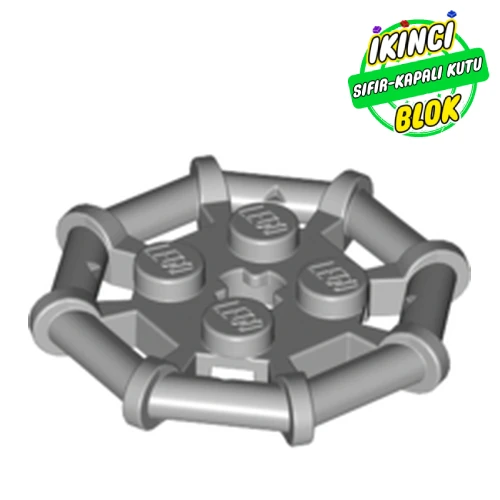 LEGO® Plate Special 2 x 2 with Bar Frame Octagonal, Reinforced, Completely Round Studs Açık Mavimsi Gri Sıfır