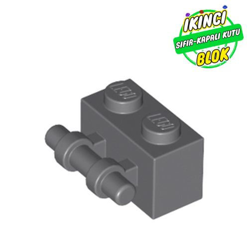 LEGO® 1 x 2 Çubuk Bağlantılı Modifiye Tuğla Koyu Mavimsi Gri Sıfır
