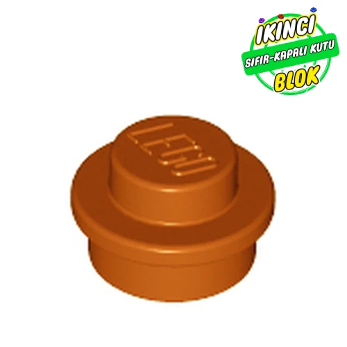LEGO® Plate Round 1 x 1 with Solid Stud Koyu Turuncu Sıfır