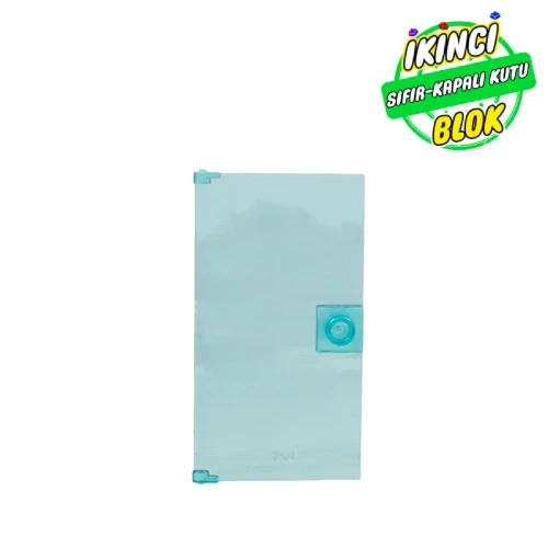 LEGO® Door 1 x 4 x 6 Smooth with Square Handle Plinth ŞEffaf Açık Mavi Sıfır