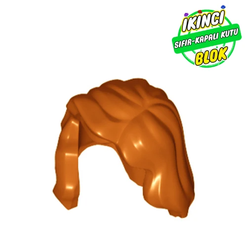 LEGO® Orta Uzunluklu Kadın Saçı Koyu Turuncu Sıfır