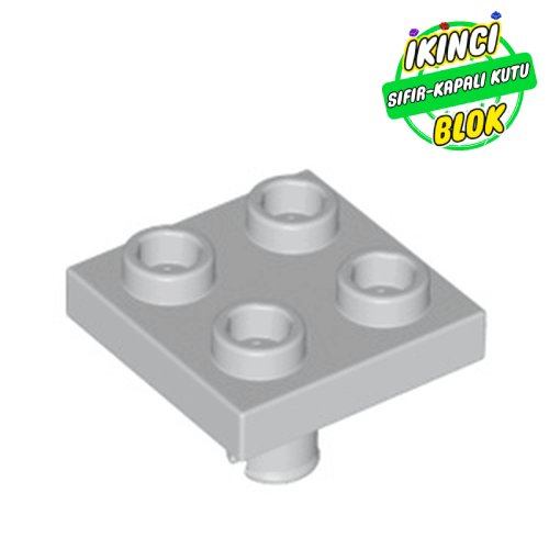 LEGO® 2 x 2 Alt Pim Çıkışlı Modifiye Plaka Açık Mavimsi Gri Sıfır
