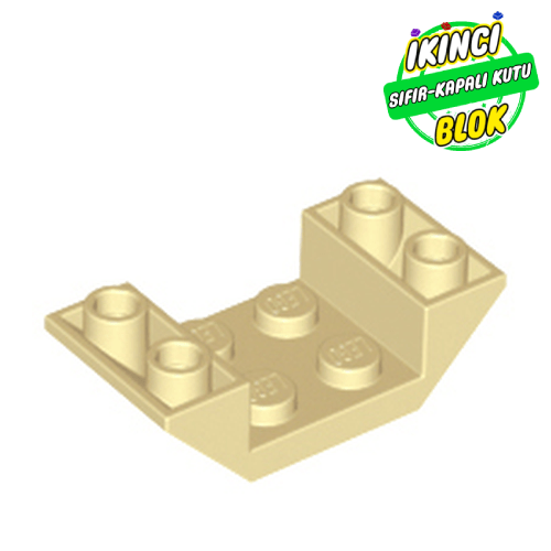 LEGO® 4 x 2 Çift 2 x 2 Kesikli 45 Derece Eğimli Parça Bej Sıfır