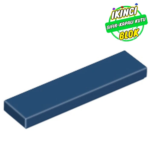 LEGO® Tile 1 x 4 with Groove Koyu Mavi Sıfır