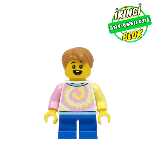 LEGO® Minifigür Boy, Tie-dye Shirt, Short Blue Legs Sıfır cty1493