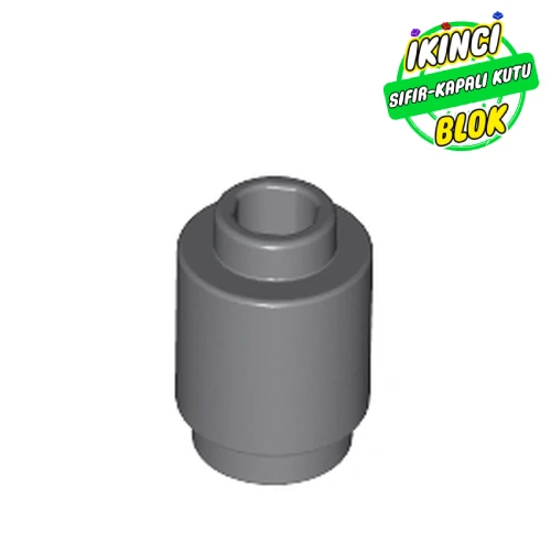 LEGO® 1 x 1 Kavisli Tuğla Koyu Mavimsi Gri Sıfır