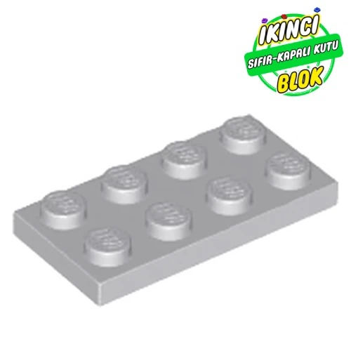 LEGO® Plate 2 x 4 Açık Mavimsi Gri Sıfır