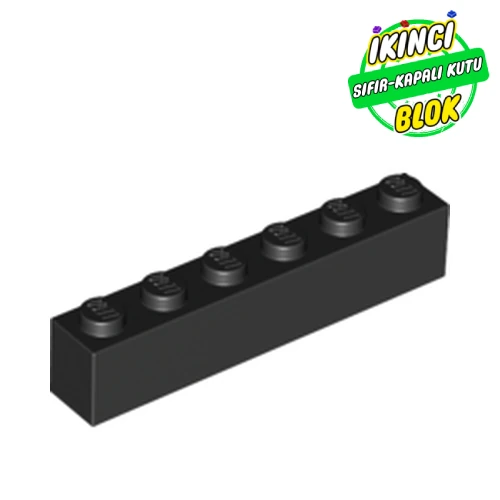 LEGO® Brick 1 x 6 Siyah Sıfır