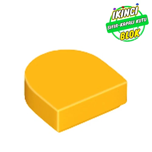 LEGO® Tile Round 1 x 1 Half Circle Parlak Açık Turuncu Sıfır