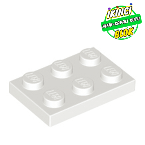 LEGO® 2 x 3 Plaka Beyaz Sıfır