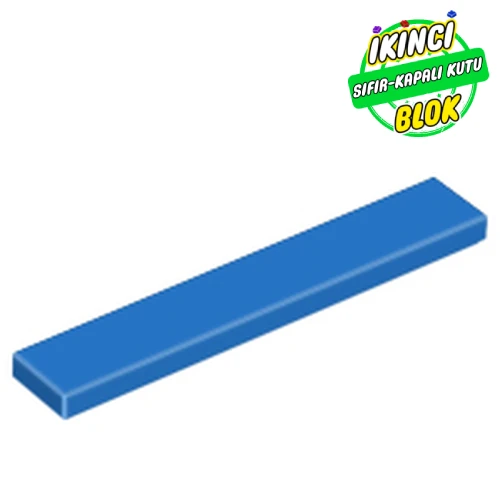 LEGO® Tile 1 x 6 with Groove Mavi Sıfır
