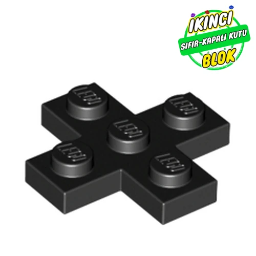 LEGO® Plate 3 x 3 Cross Siyah Sıfır