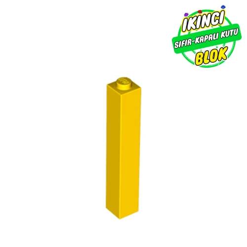 LEGO® Brick 1 x 1 x 5 with Solid Stud Sarı Sıfır