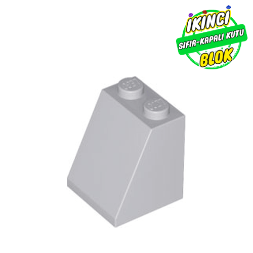 LEGO® 2 x 2 x 2 Alt Bağlantılı 65 Derece Eğimli Parça Açık Mavimsi Gri Sıfır