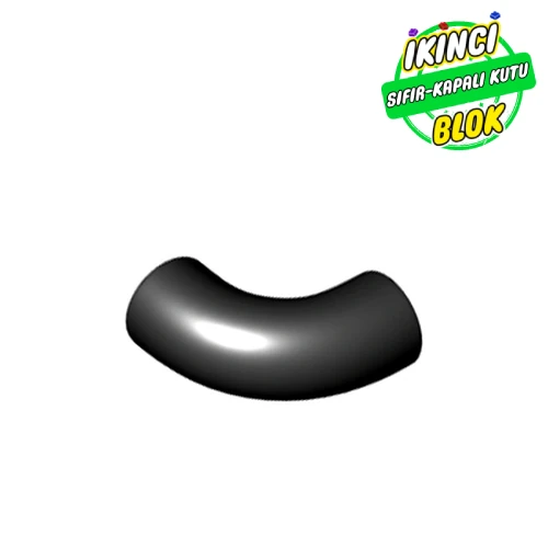 LEGO® 1 x 1 Kavisli Technic Aks Delikli Bağlayıcı 90 Derece Siyah Sıfır