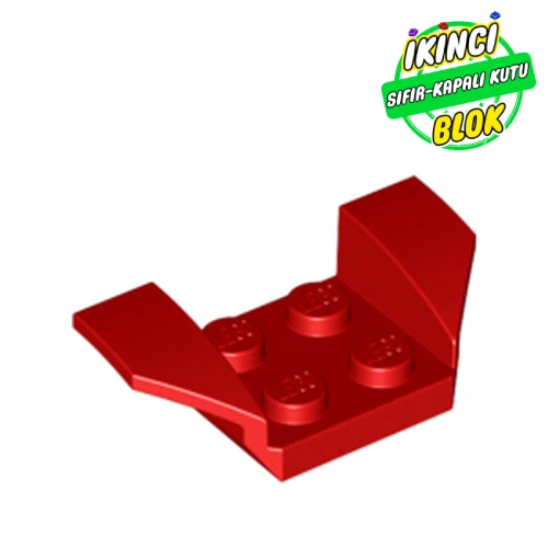 LEGO® Mudguard 2 x 4 with 2 x 2 Studs and Flared Wings Kırmızı Sıfır