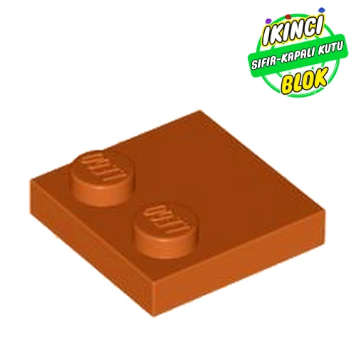 LEGO® Plate Special 2 x 2 with Only 2 studs Koyu Turuncu Sıfır