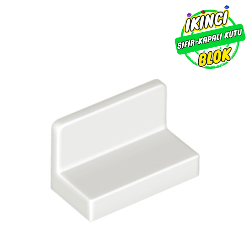 LEGO® 1 x 2 x 1 Kavisli Köşeli Panel Beyaz Sıfır
