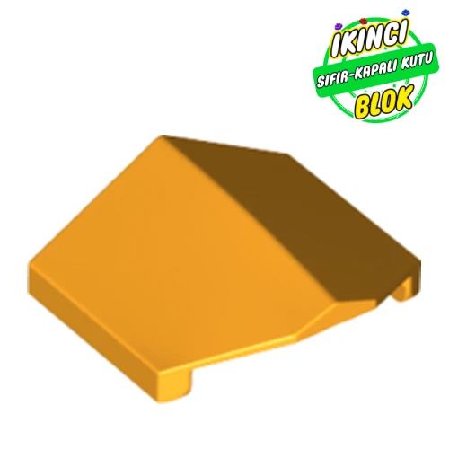 LEGO® Slope 33° 2 x 2 Double / Inverted Parlak Açık Turuncu Sıfır