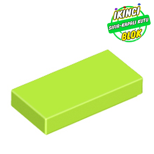 LEGO® 1 x 2 Düz Plaka Limon Yeşili Sıfır