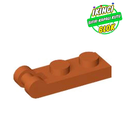 LEGO® Plate Special 1 x 2 with Handle on End [Closed Ends] Koyu Turuncu Sıfır
