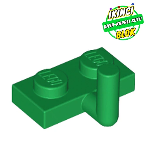 LEGO® Plate Special 1 x 2 with Bar Up [Horizontal Arm 5mm] [Old Type] Yeşil Sıfır