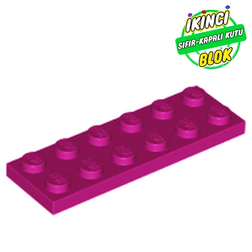 LEGO® Plate 2 x 6 Macenta Sıfır